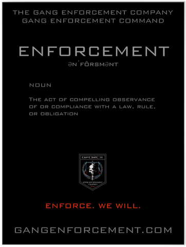 Definition of Enforcement Poster