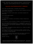 Gang Enforcement Creed Poster